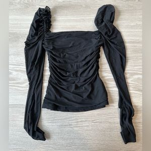 Black Mesh Top